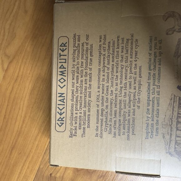 Greek Grecian Computer Brainteaser Wooden Puzzle True Genius Wood 3D Teaser Dad - Picture 4 of 10
